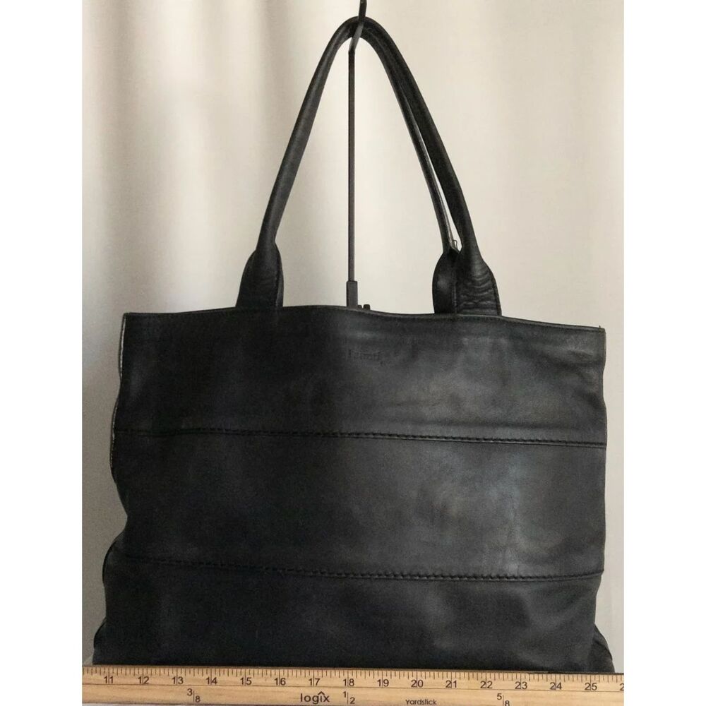 "Isanti" Deep black Genuine Leather Bag | Sz OS - Picture 4 of 9